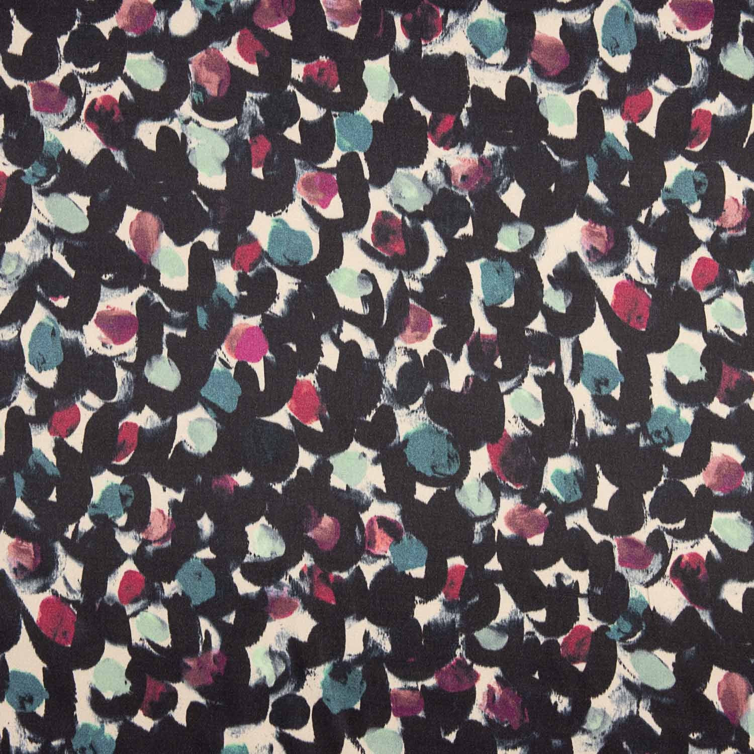 Satin polyester imprimé « Pinceladas Nocturnas » - Ribes y Casals