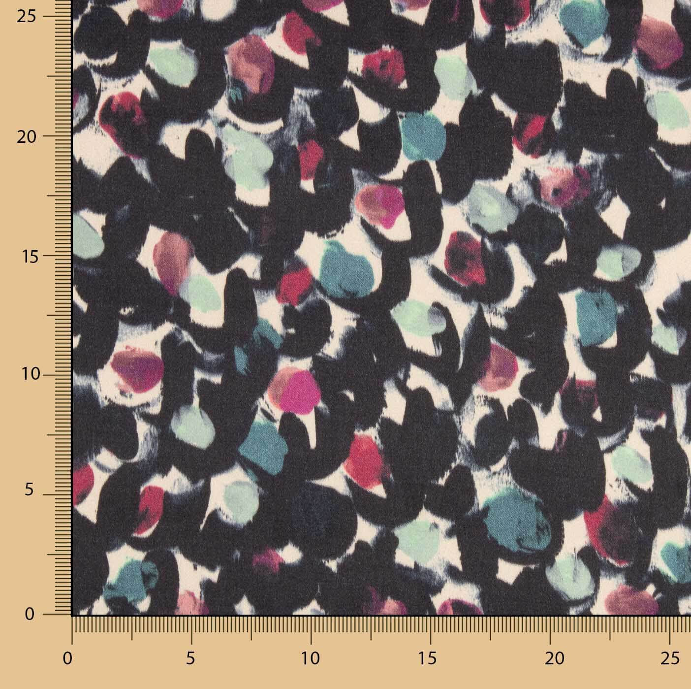 Satin polyester imprimé « Pinceladas Nocturnas » - Ribes y Casals
