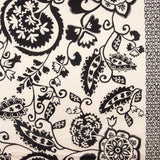 Satin viscose fleurs hindoues - Ribes y Casals