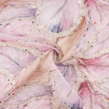Strass Tulle Blanc Feuilles Multicolores Élégantes - Ribes y Casals
