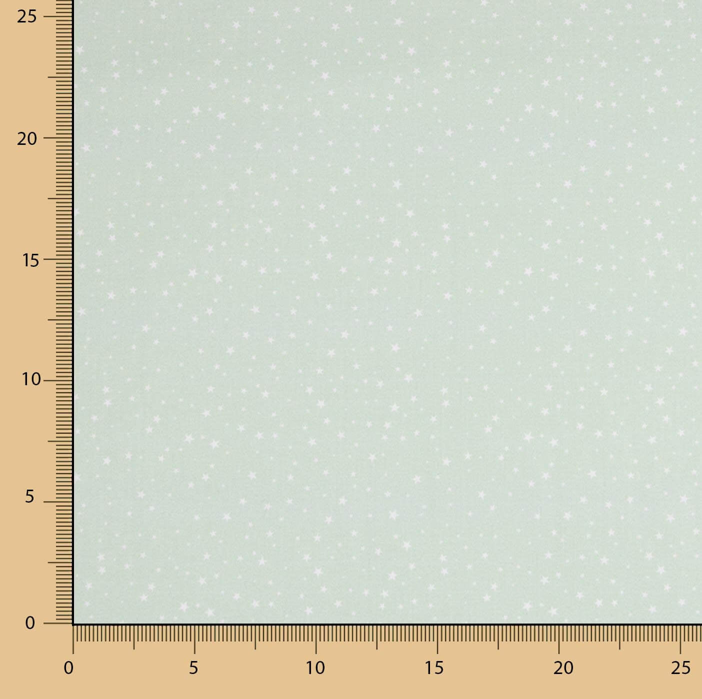 Percal imprimé mini étoiles vert tendre - Ribes y Casals