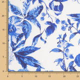 Satin imprimé floral bleu - Ribes y Casals