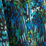 Crêpe léger abstrait bleu nuit et vert - Ribes y Casals