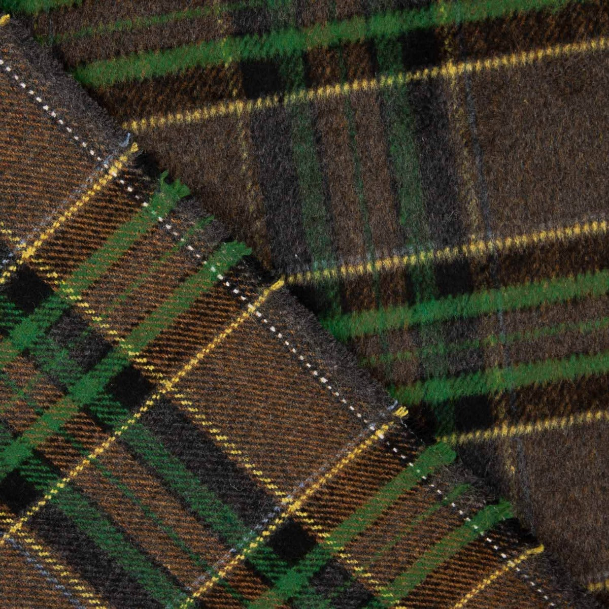 Tissu pour manteau à carreaux vert - Ribes y Casals