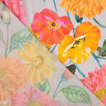 Viscose Georgette Fleurs Gris - Ribes y Casals