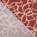 Viscose Rustique Fleurs Rouge - Ribes y Casals