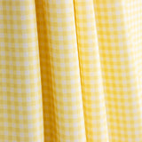 Percal imprimé à carreaux mini jaune - Ribes y Casals