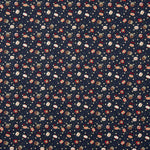 Popeline de Noël imprimée boules nuit vintage - Ribes y Casals