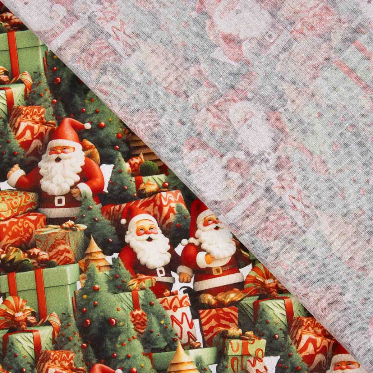 Popeline de coton Christmas Santa Claus - Ribes y Casals