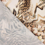 Crêpe léger imprimé animalier floral beige - Ribes y Casals