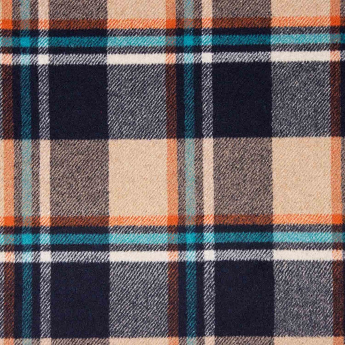 Tissu pour manteau à carreaux sable - Ribes y Casals