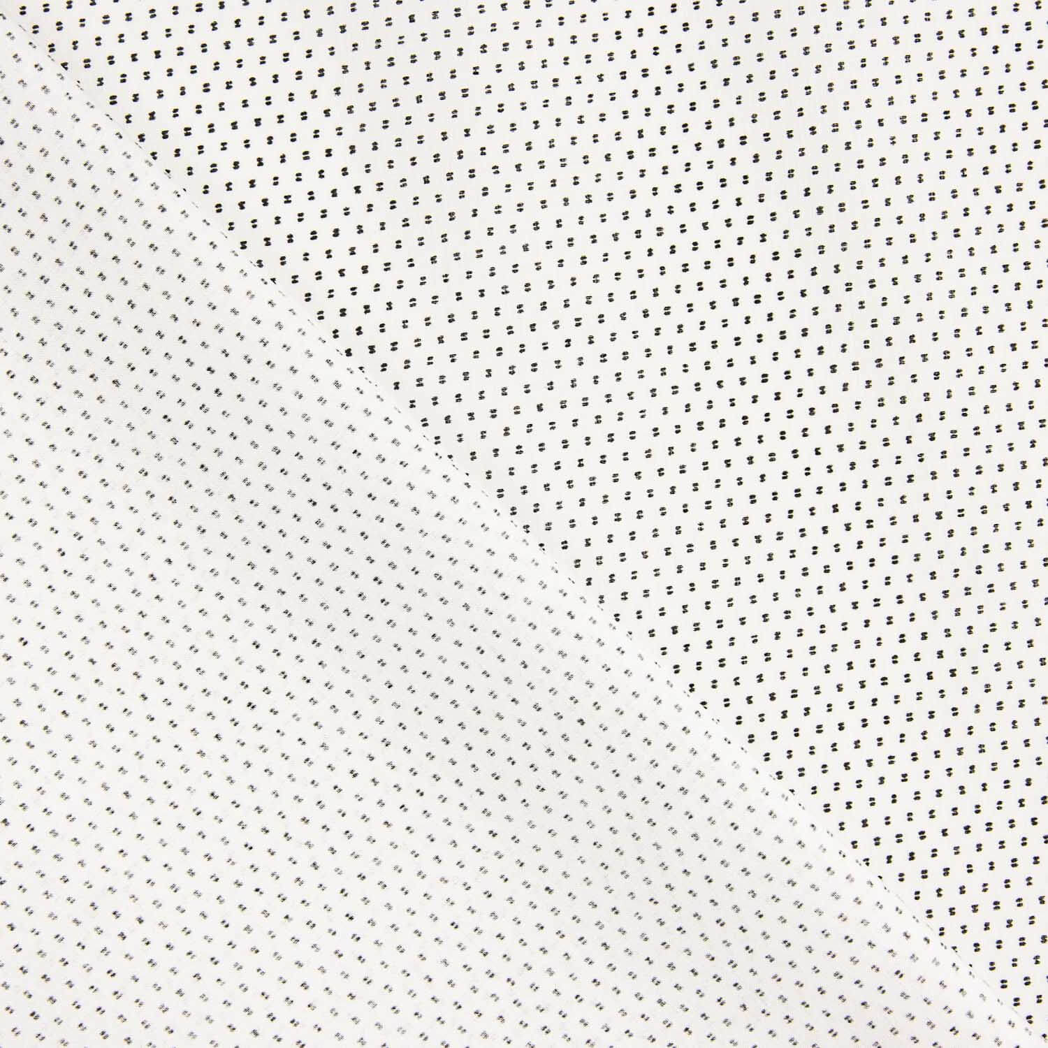 Popeline de coton Micro Geo Noir - Ribes y Casals