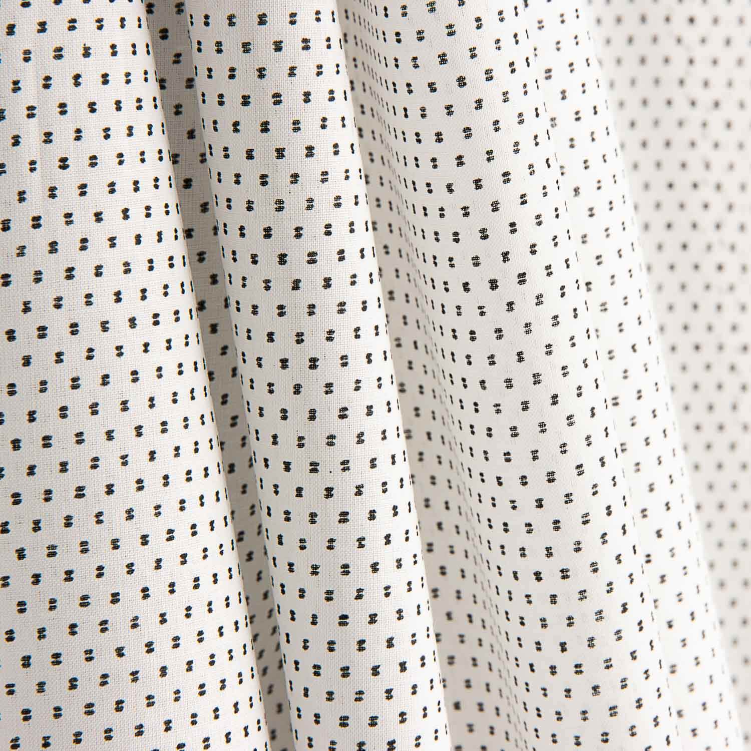 Popeline de coton Micro Geo Noir - Ribes y Casals