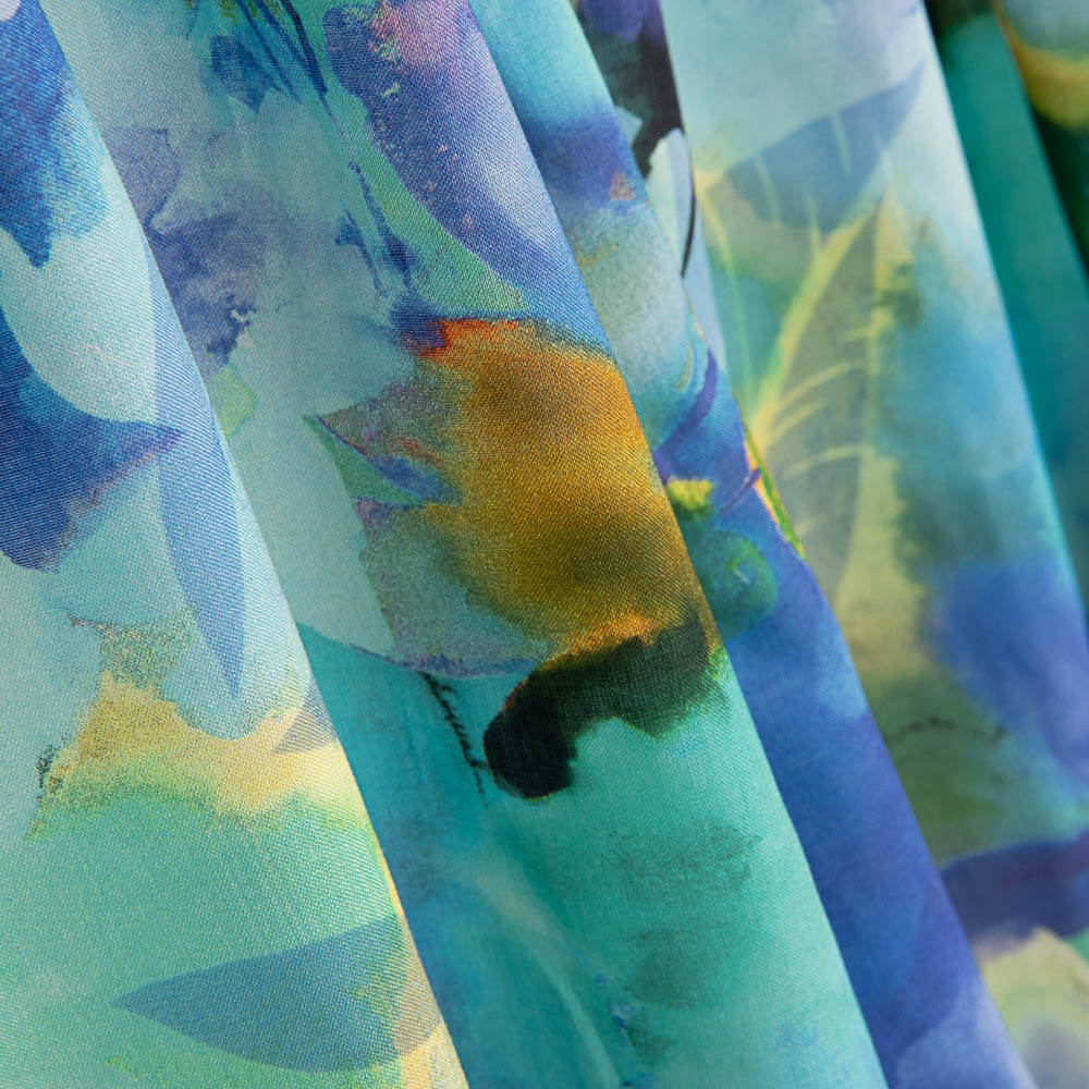 Voile de Coton Bleu Sauvage - Ribes y Casals