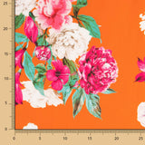 Satin imprimé cretonne orange - Ribes y Casals