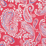 Mousseline de viscose corail Paisley - Ribes y Casals