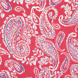 Mousseline de viscose corail Paisley - Ribes y Casals
