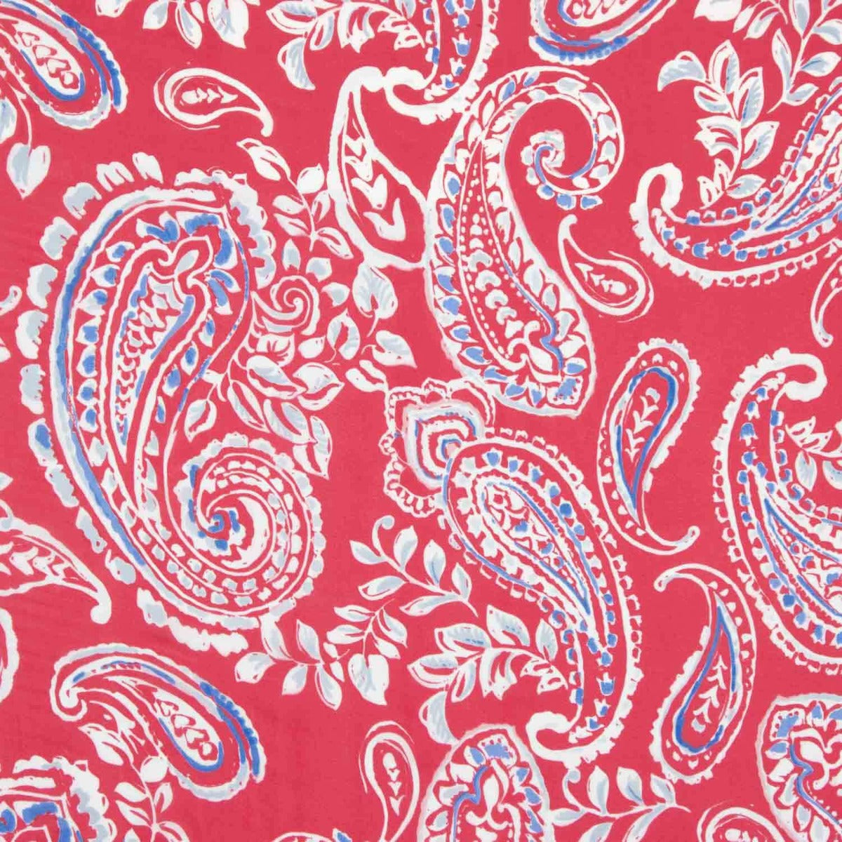 Retal Gasa Viscosa Paisley Coral 160x135 cm - Ribes y Casals