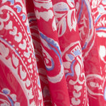 Mousseline de viscose corail Paisley - Ribes y Casals