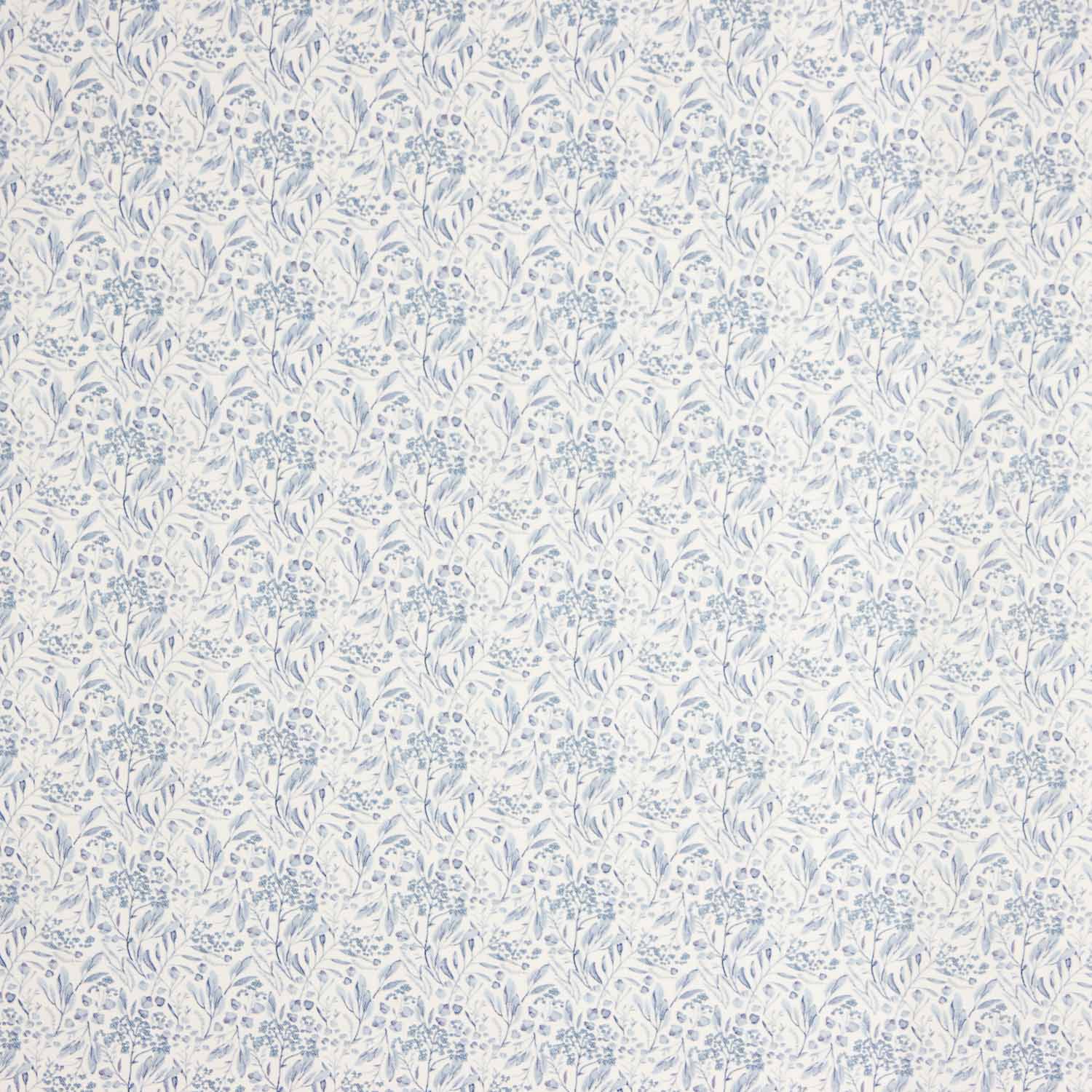 Popeline de coton à fleurs Blue Garden - Ribes y Casals