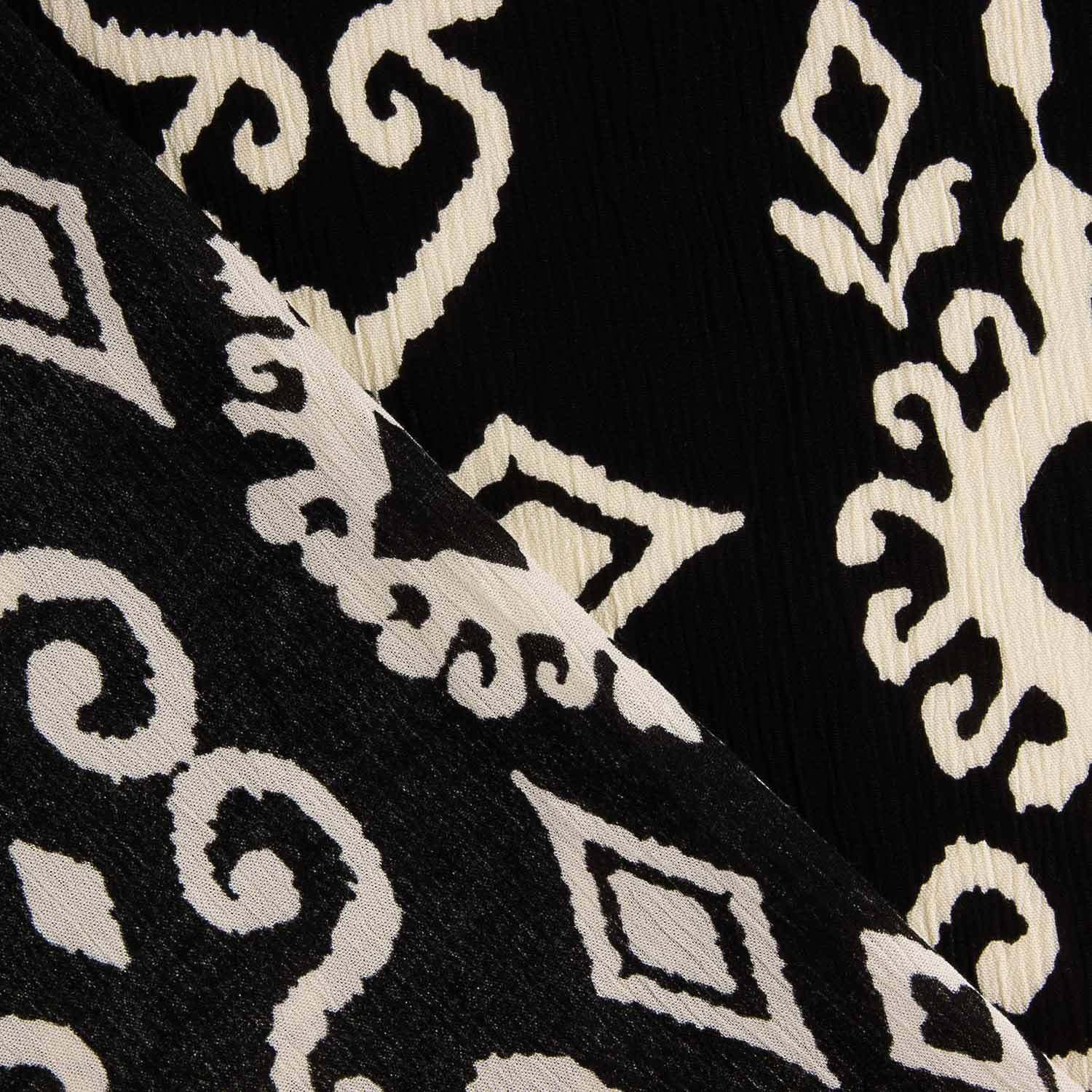Viscose Bambula imprimée Ikat Nocturno - Ribes y Casals