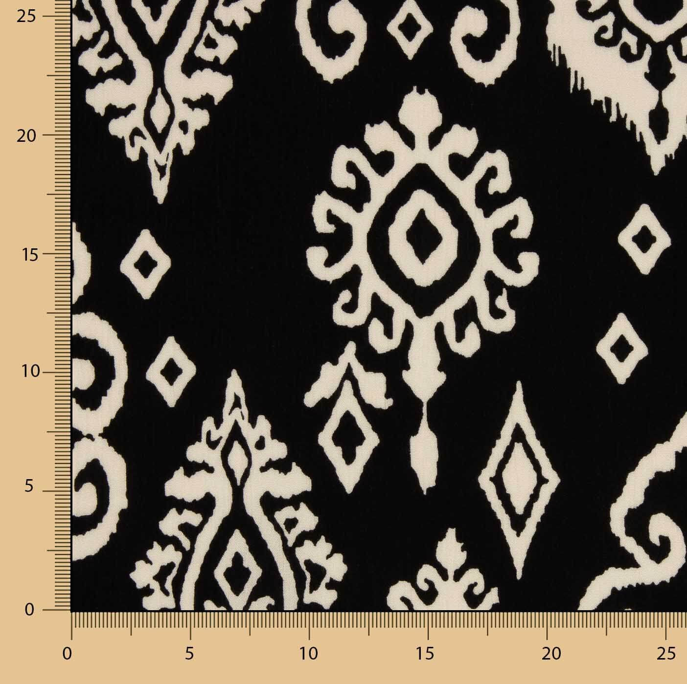 Viscose Bambula imprimée Ikat Nocturno - Ribes y Casals