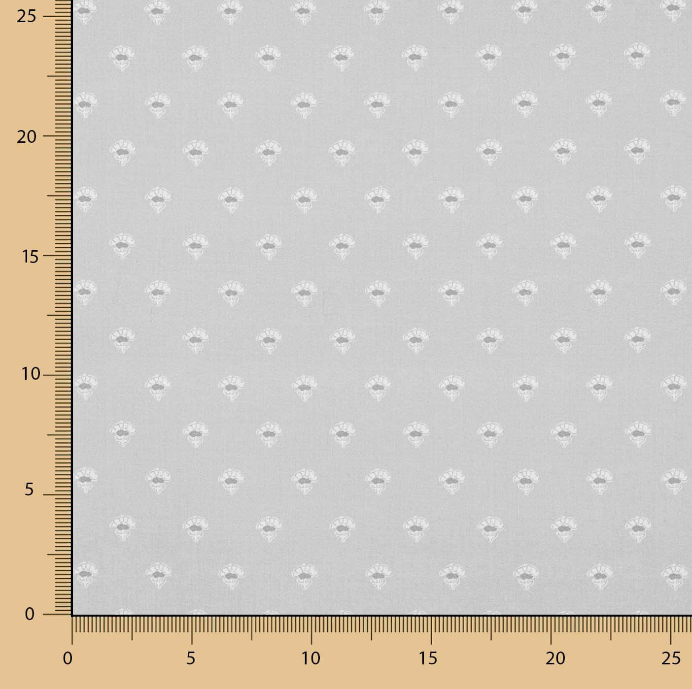 Percal imprimé Brocoli gris - Ribes y Casals