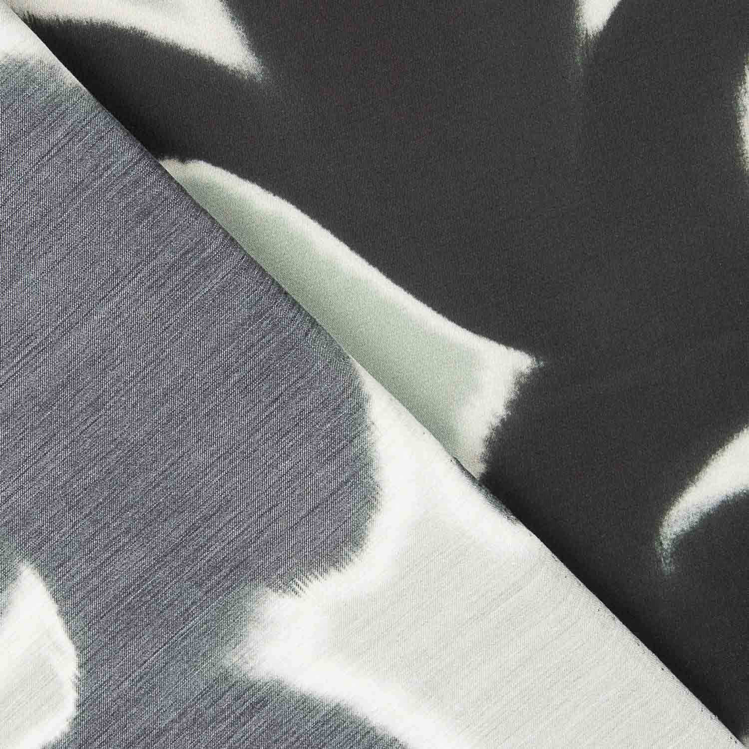 Satin de viscose Jardin nocturne vert et noir - Ribes y Casals