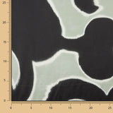 Satin de viscose Jardin nocturne vert et noir - Ribes y Casals