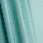 Percal imprimé à pois blancs et turquoise - Ribes y Casals