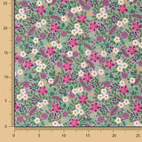 Popeline de coton Wild Garden grise - Ribes y Casals