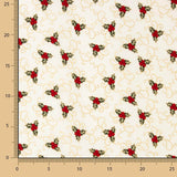 Popeline Noël Ecru Bouquet - Ribes y Casals