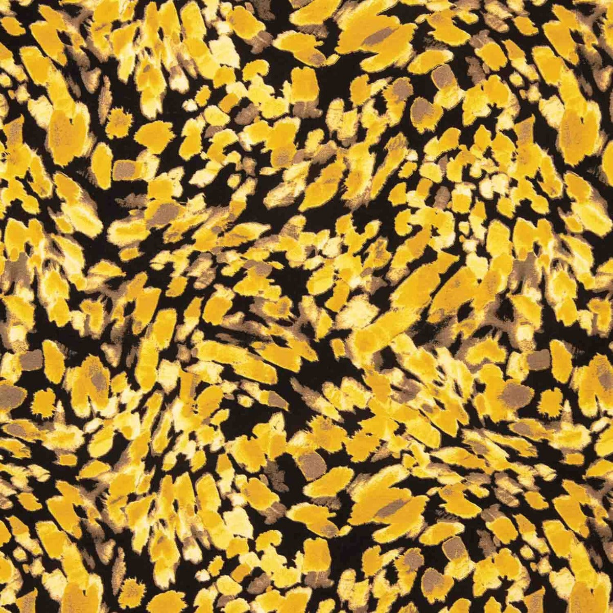 Crêpe de viscose Bruma – Imprimé moutarde doré - Ribes y Casals