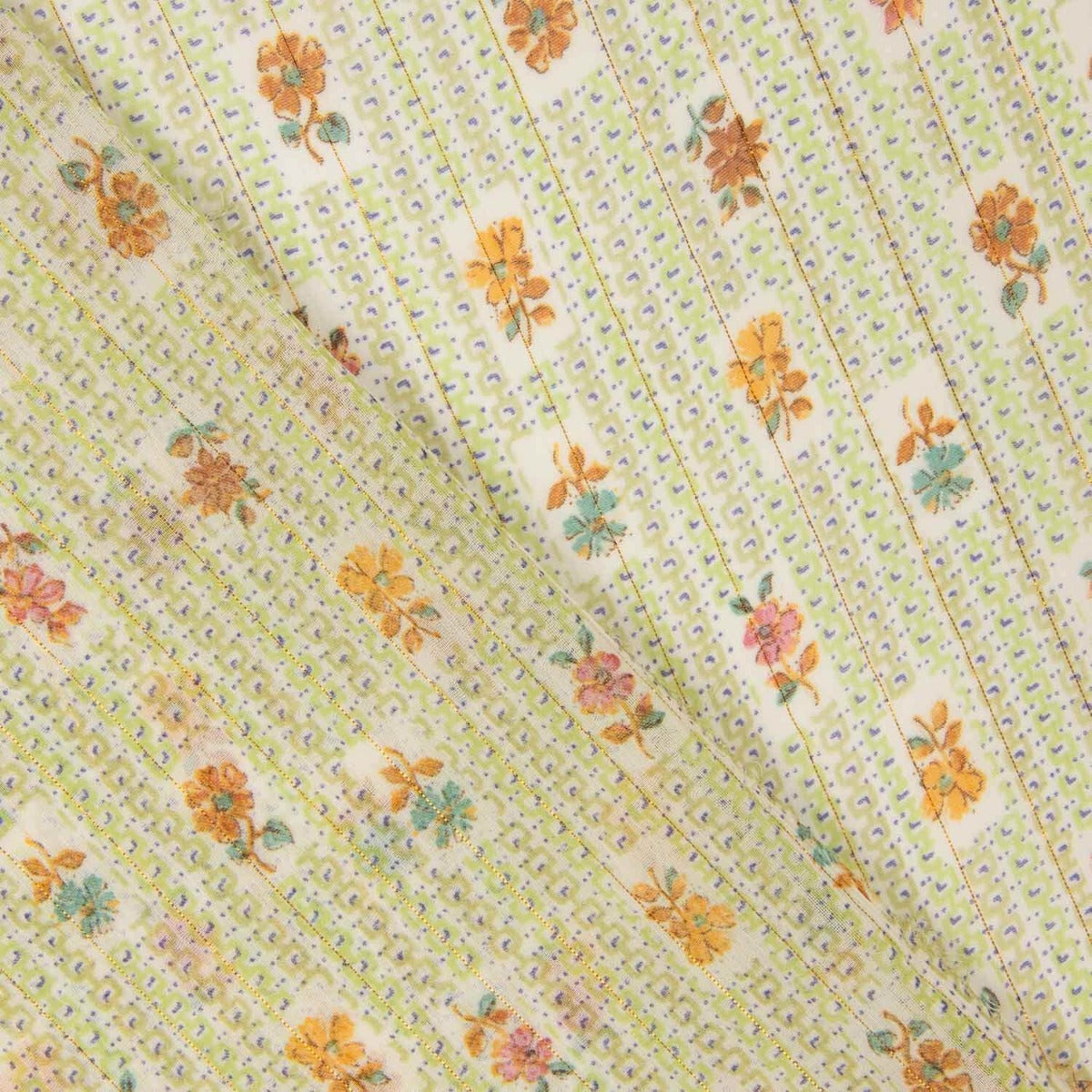 Mousseline de polyester à mini fleurs provençales - Ribes y Casals