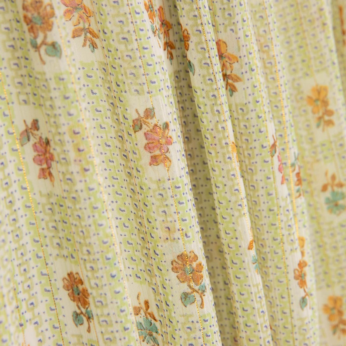 Mousseline de polyester à mini fleurs provençales - Ribes y Casals