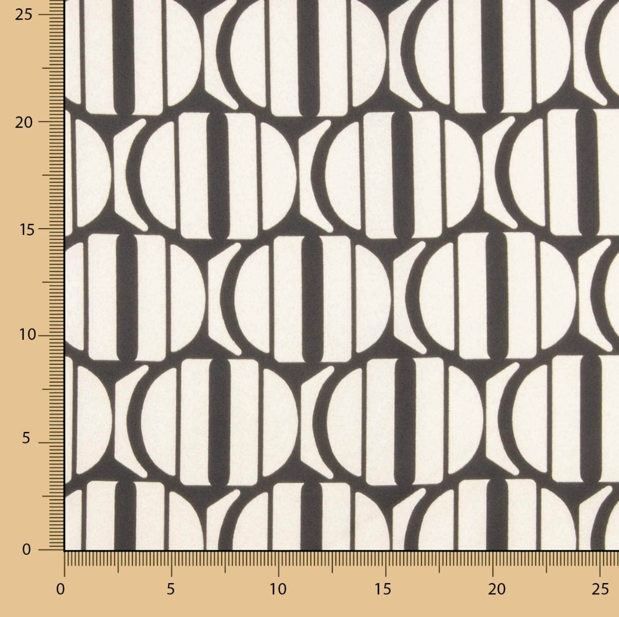 Satin de polyester Géométrique Rétro - Ribes y Casals