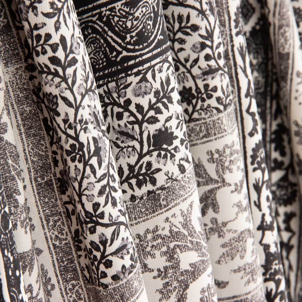 Satin de polyester imprimé cachemire classique - Ribes y Casals