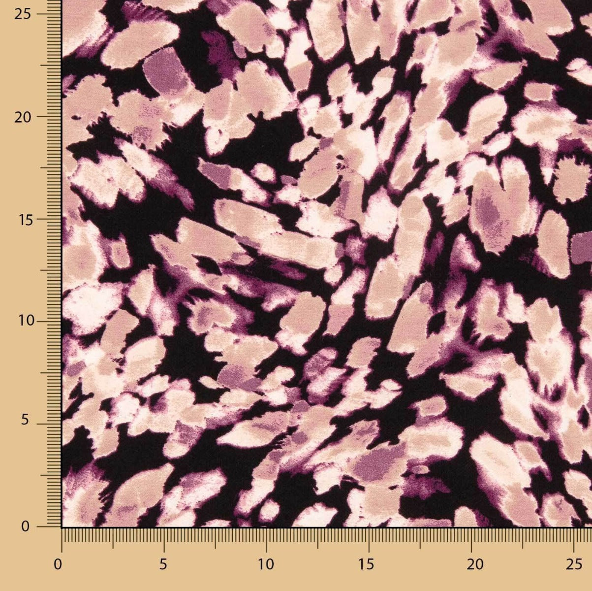 Crêpe de viscose Bruma – Imprimé mauve et rose pâle - Ribes y Casals
