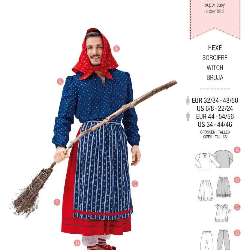 Patrón Burda 2366 Bruja - Ribes y Casals