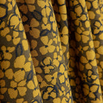 Crêpe de viscose rétro à fleurs moutarde - Ribes y Casals