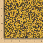 Crêpe de viscose rétro à fleurs moutarde - Ribes y Casals