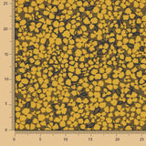 Crêpe de viscose rétro à fleurs moutarde - Ribes y Casals