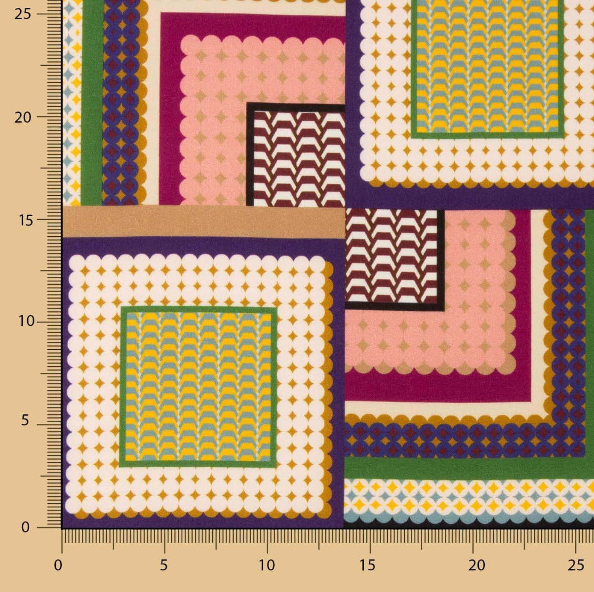Viscose plate à motif géométrique pop - Ribes y Casals