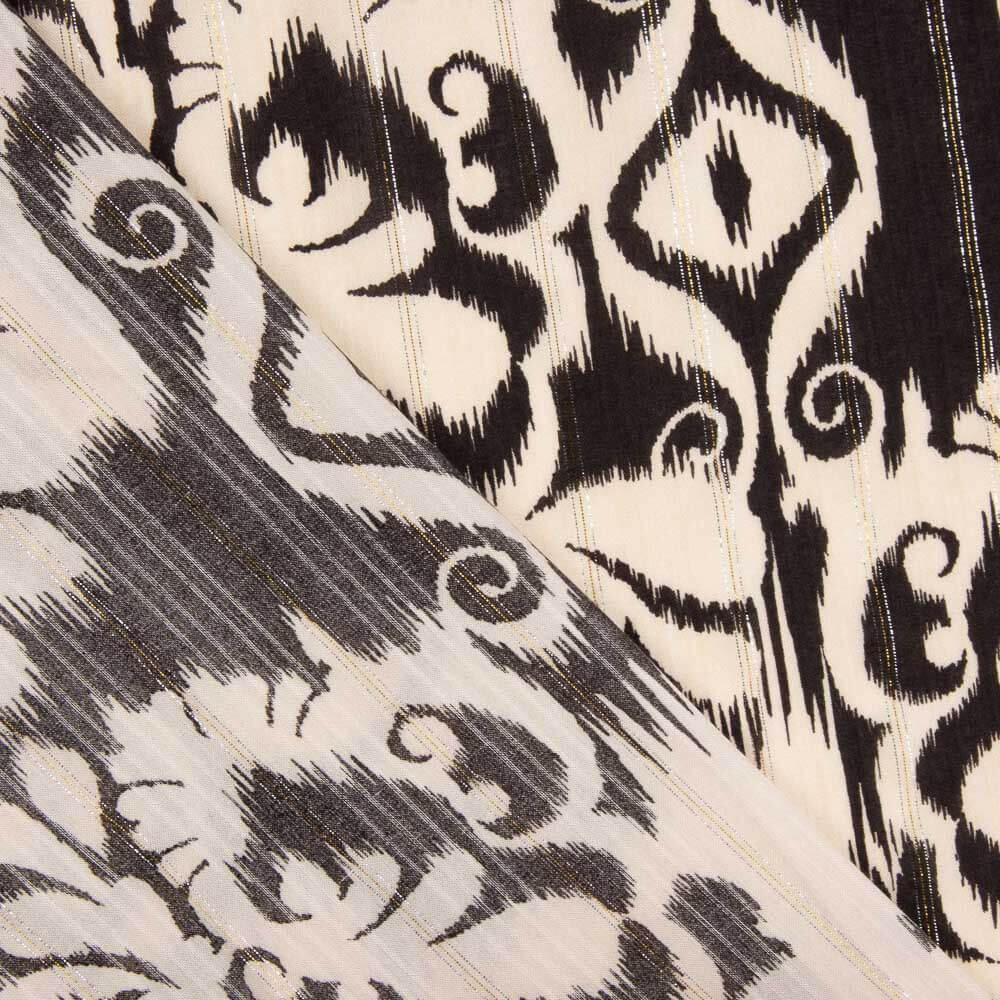 Voile en viscose lurex Ikat Élégance - Ribes y Casals