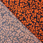 Crêpe de viscose rétro à fleurs orange - Ribes y Casals