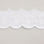 Bande de batiste brodée blanche modèle 25018 – 40 mm - Ribes y Casals