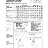 Patrón Burda 2503 Dinosaurio y Dragón - Ribes y Casals