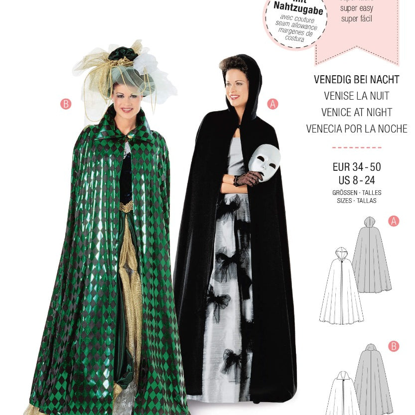 Patrón Burda 2521 Venecia Noche - Ribes y Casals