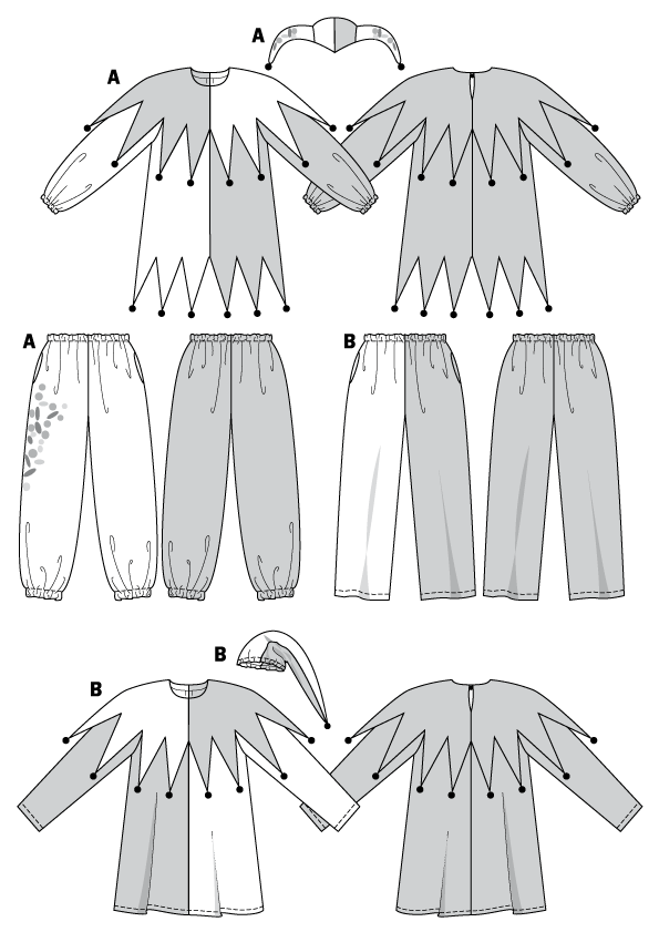 Patrón Burda 2527 Arlequín - Ribes y Casals