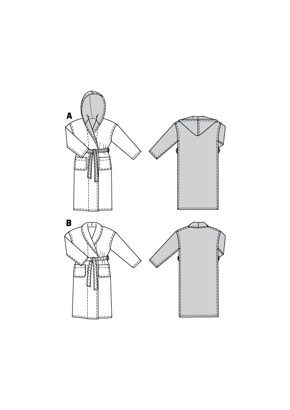 Patron de Couture Burda 2662 Peignoir de bain - Ribes y Casals